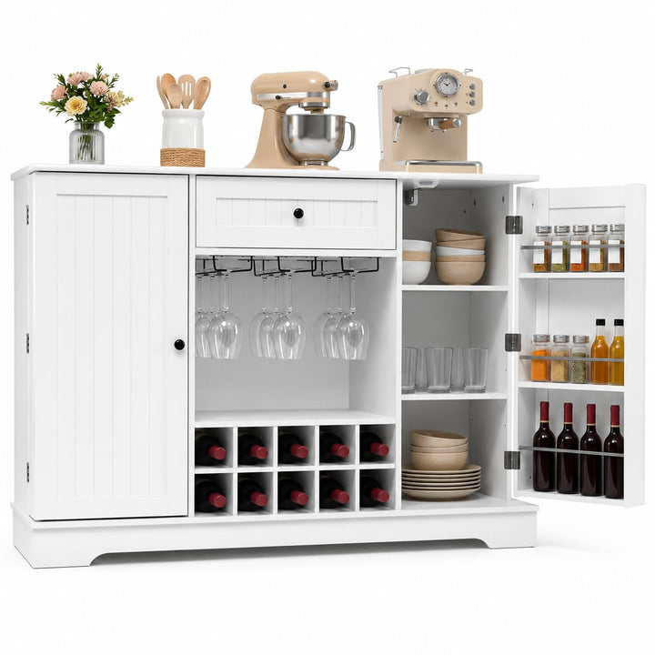 Giantex 47.2" Sideboard Buffet Cabinet with Drawer &amp; Wine Rack
