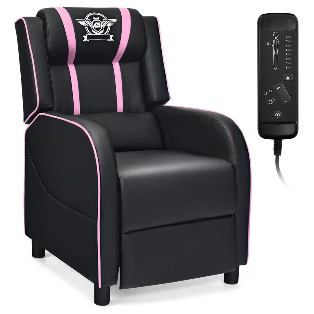 Racing Style Single Gaming Recliner Chair with Cushion Giantex