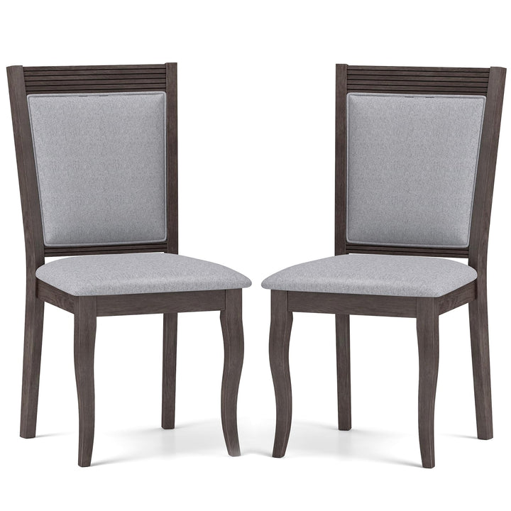 Giantex Wood Dining Chairs Set of 2/4, Farmhouse Upholstered Kitchen Chairs w/Rubber Wood Frame
