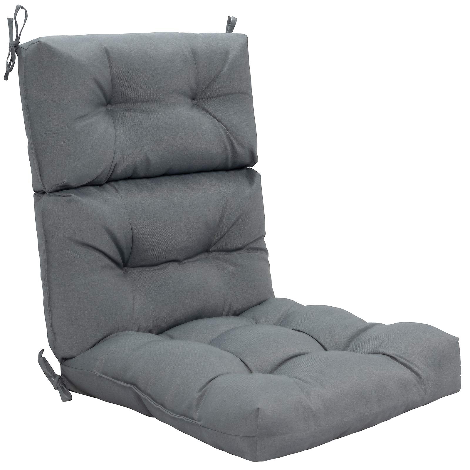4.5 Inch Thick Outdoor High Back Chair Pads | Tufted Patio Cushion