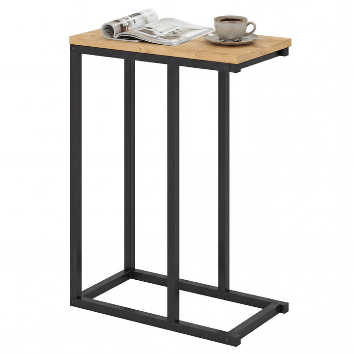 Giantex Small Sofa Couch Side Table That Slide Under with Metal Frame &amp; Spacious Tabletop