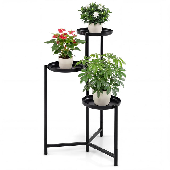 Giantex 3-Tier Metal Tall Corner Plant Stand Indoor Outdoor