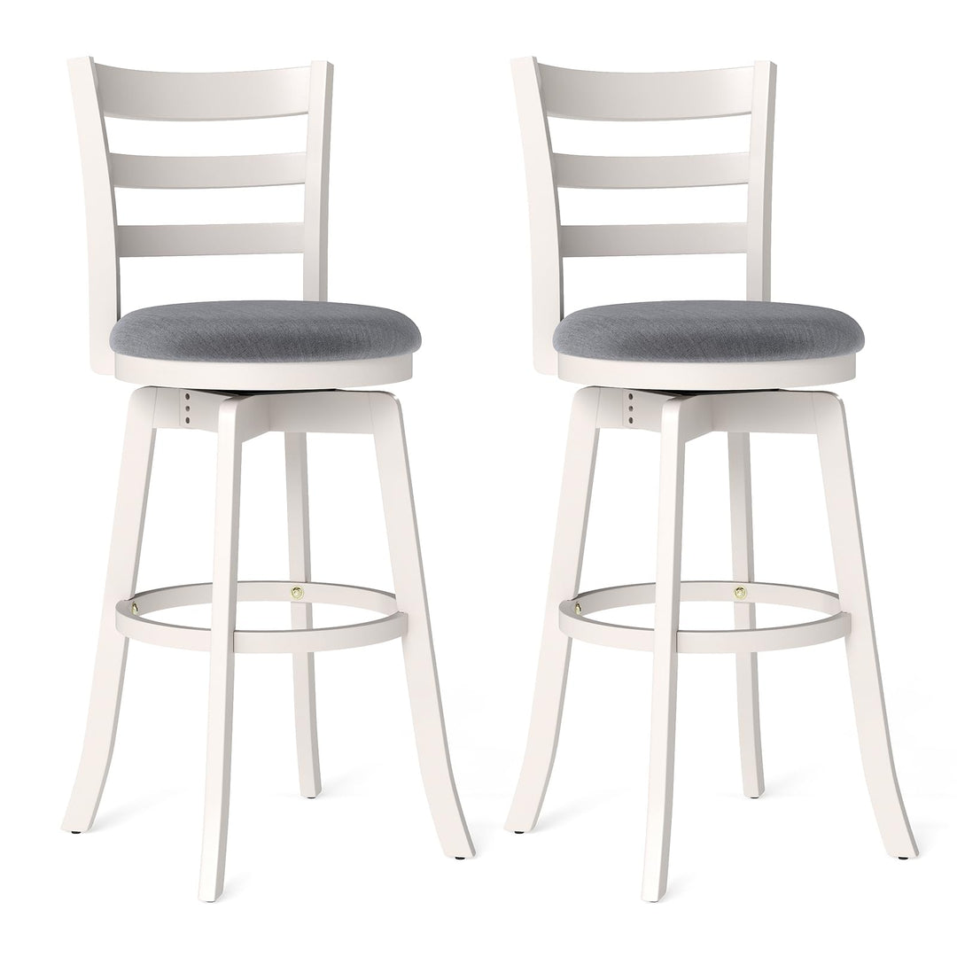 Giantex 30.5" Bar Height Stools Set of 2/4 with Fabric Upholstered Seat