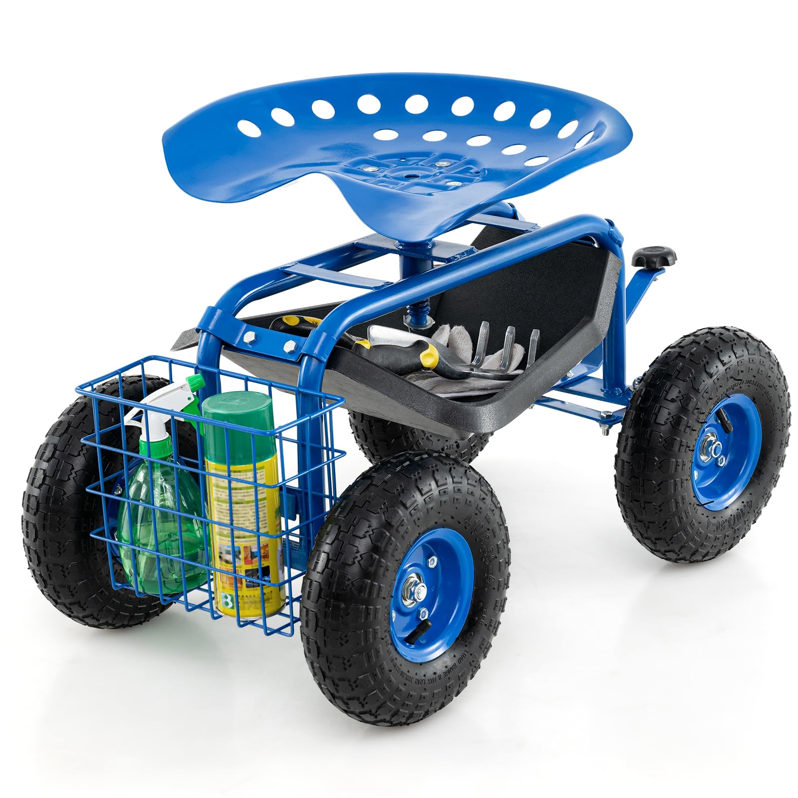 Giantex Mobile Garden Workseat, Lawn Wagon Cart