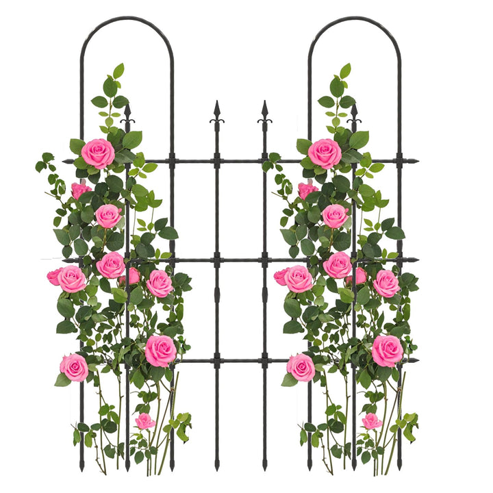 Giantex Outdoor Garden Trellis for for Climbing Plants, 73” Tall Trellis w/Rustproof PE Coated Metal Pipes