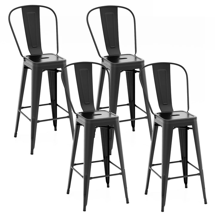 Giantex Metal Bar Stools Set of 4, 30