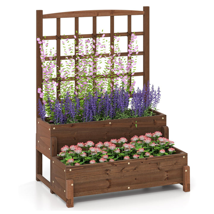 Giantex Raised Garden Bed with Legs and Trellis