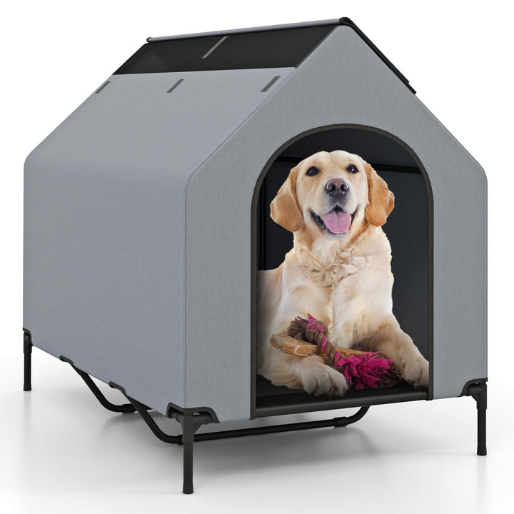 2 In 1 Indoor Dog House - Elevated Dog House, Portable Dog