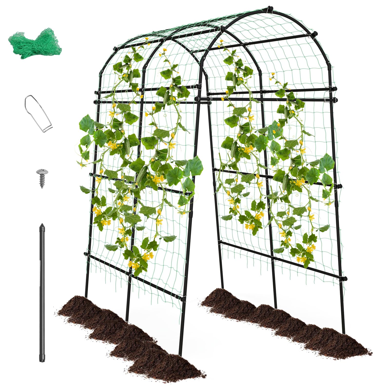 Garden Arch Trellis for Climbing Plants - Giantex