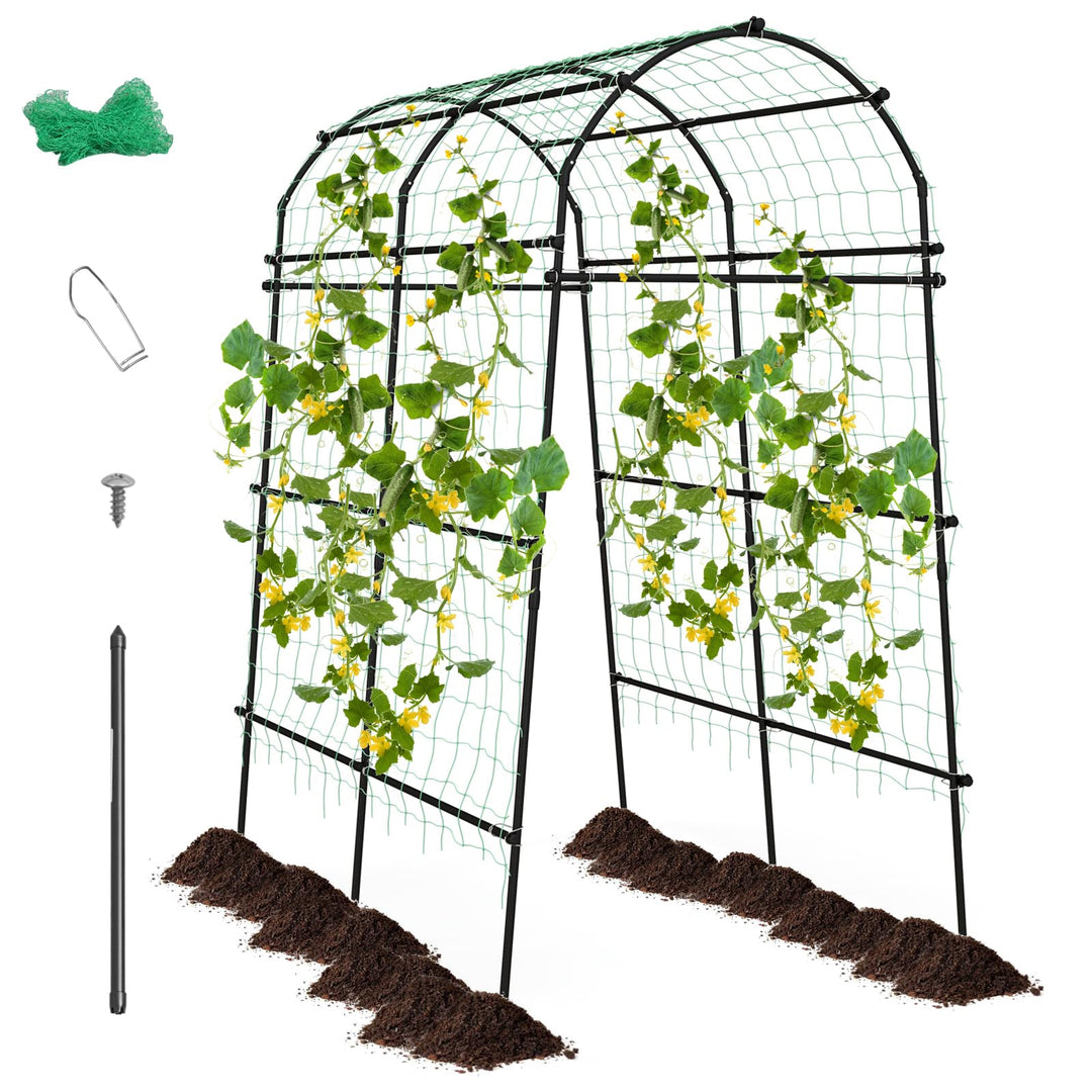 arch trellis for climbing plants Giantex Garden Arch Trellis for Climbing Plants 1