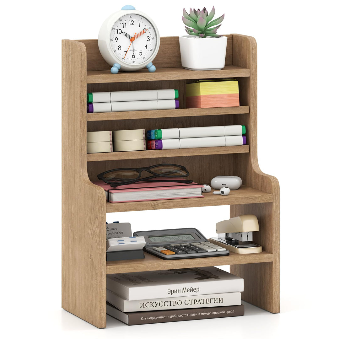 Giantex Desktop Bookshelf | 16.5" Desk Hutch Dorm with Open Cubes