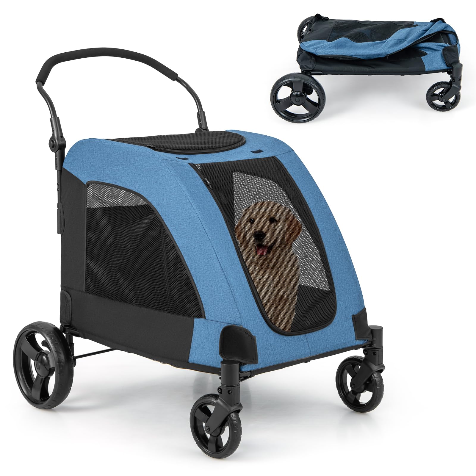 Giantex Dog Stroller for Large Dogs - Extra Large Pet Stroller for Senior Dogs