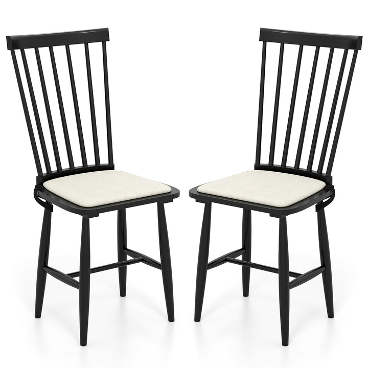 Giantex Windsor Dining Chairs Set of 2/4 Farmhouse Wooden Kitchen Chair