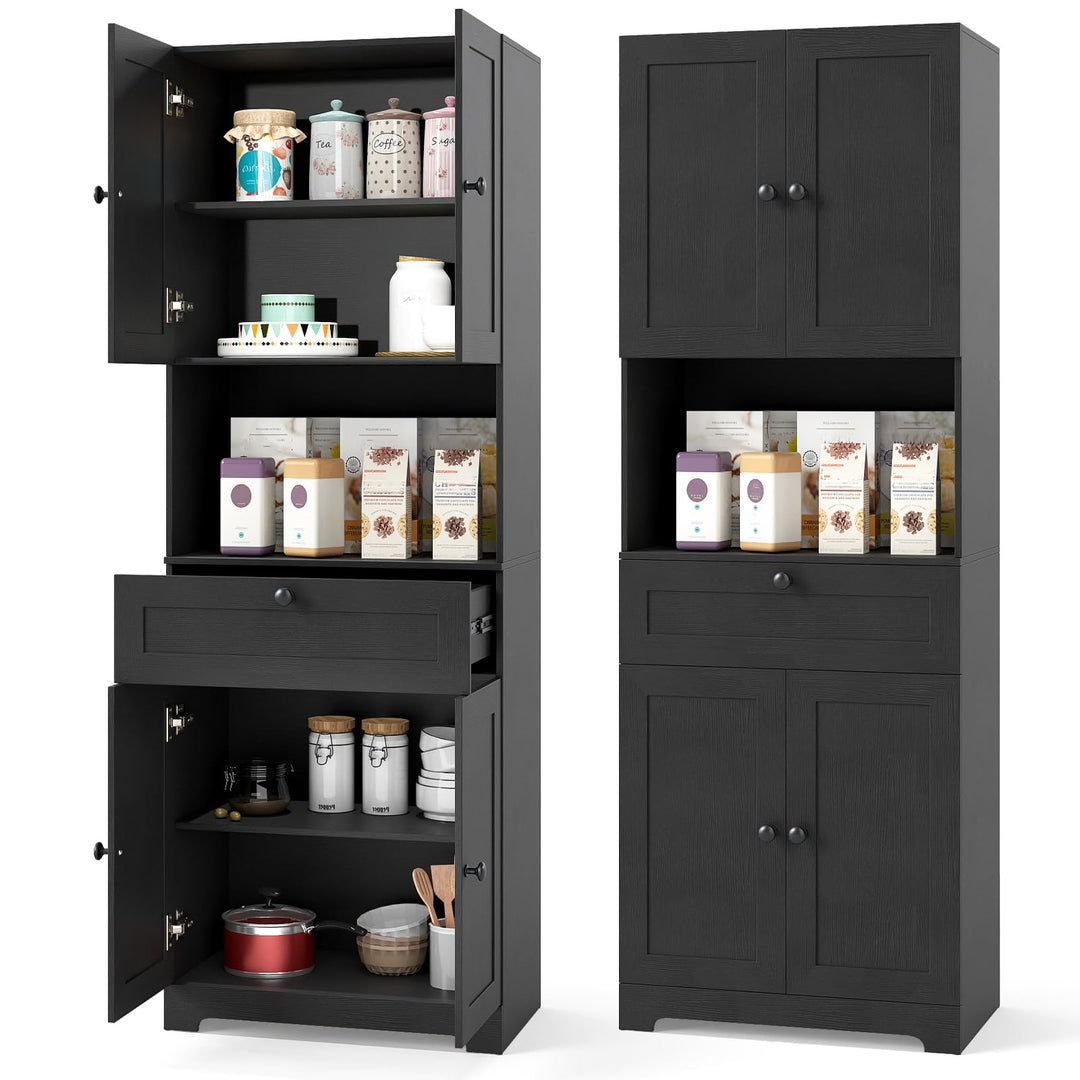 Giantex 67.5" Tall Floor Storage Cabinet w/4 Doors &amp; 1 Drawer