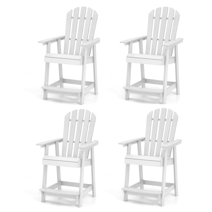 Giantex HDPE Tall Adirondack Chair, 24.5”H Counter Height Bar Stool