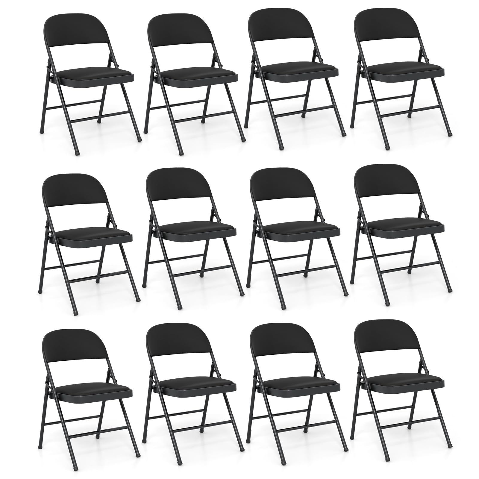 Giantex Portable Party Chairs with Metal Frame