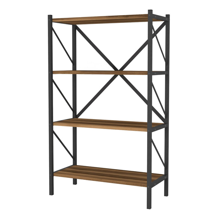 Giantex Modern Bookcase with Heavy-Duty Metal Frame