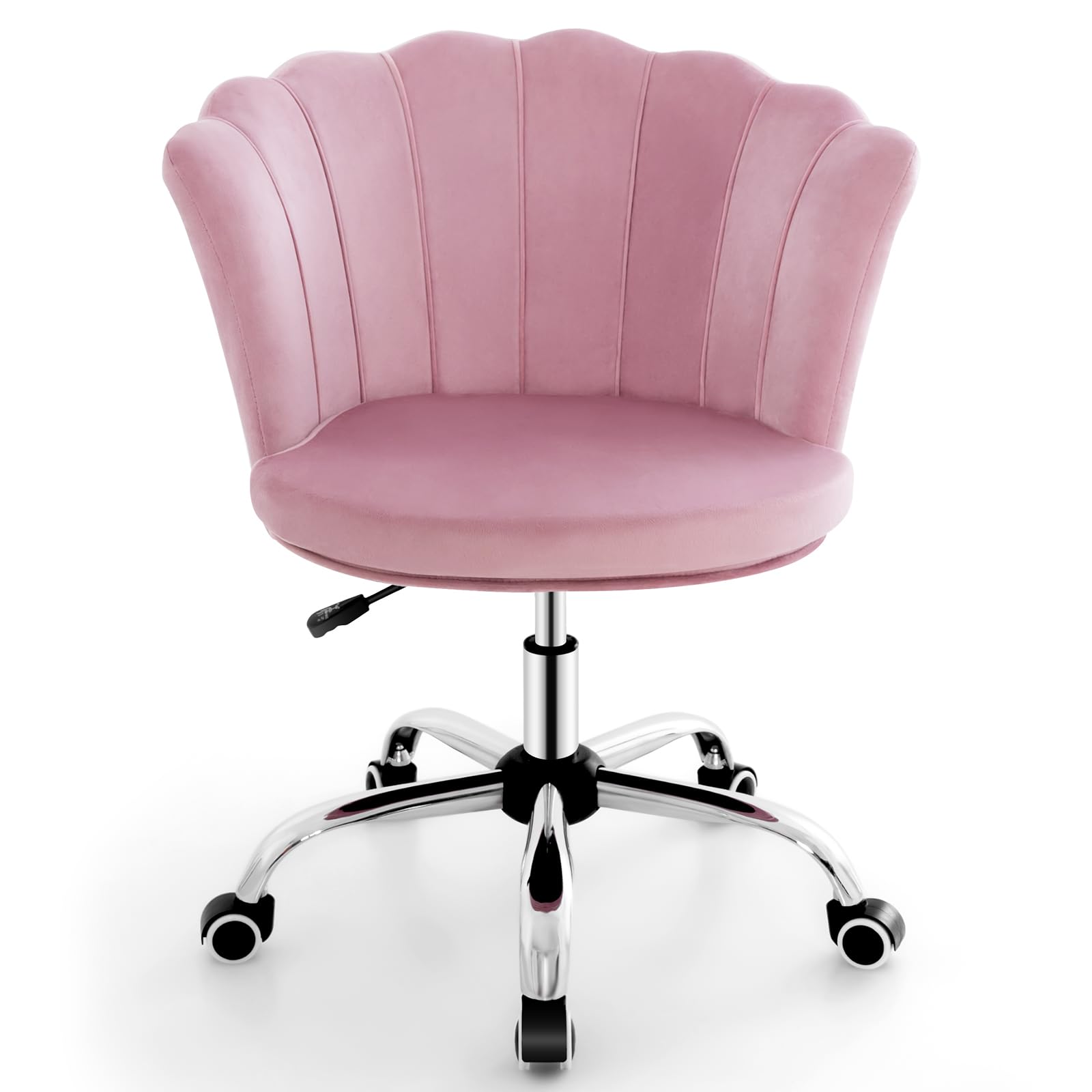 Giantex Velvet Office Desk Chair Pink