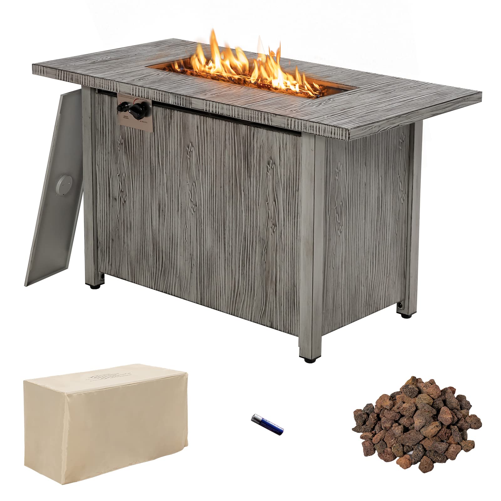 Giantex Outdoor Fire Pit Table - 43 Inch Propane Fire Pit