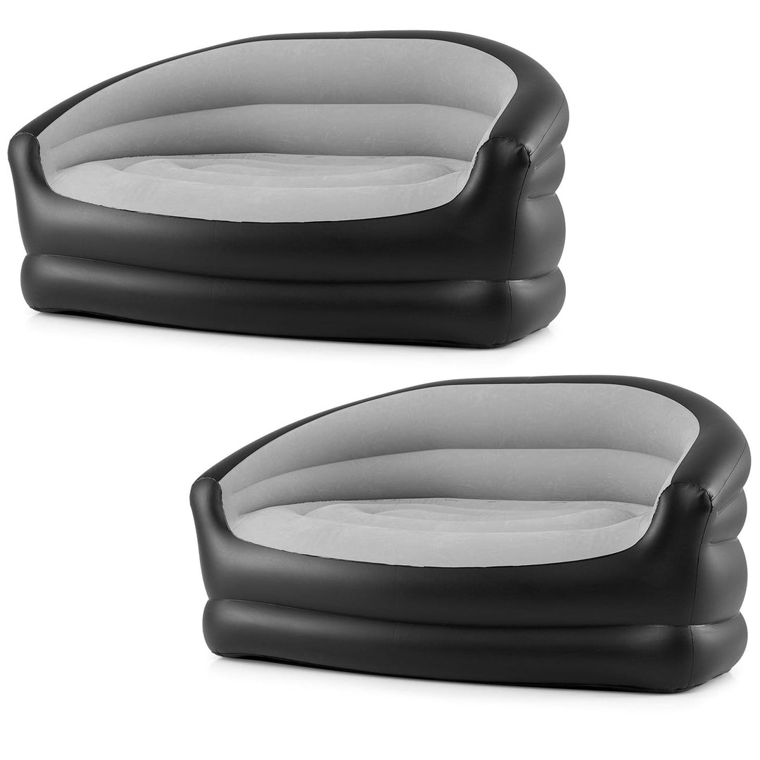 Giantex Inflatable Loveseat Couch Portable & Foldable 2-Seater Air Sofa(1/2)