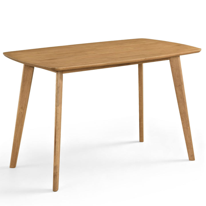 GIANTEX 47" Modern Farmhouse Solid Wood Rectangular Dining Table for 4