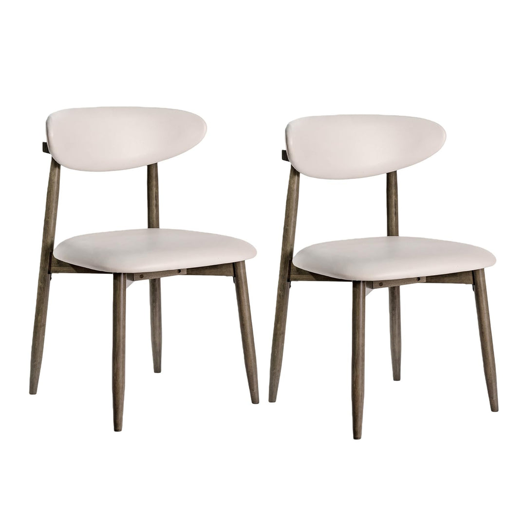 Giantex Wooden Dining Chairs Set of 2/4 with Curved Backrest &amp; Solid Rubber Wood Legs