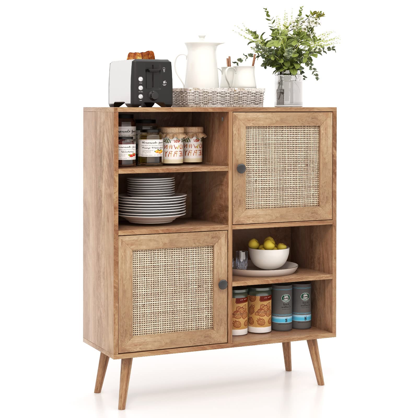 Giantex Buffet Cabinet, Wood Sideboard Storage Cabinet