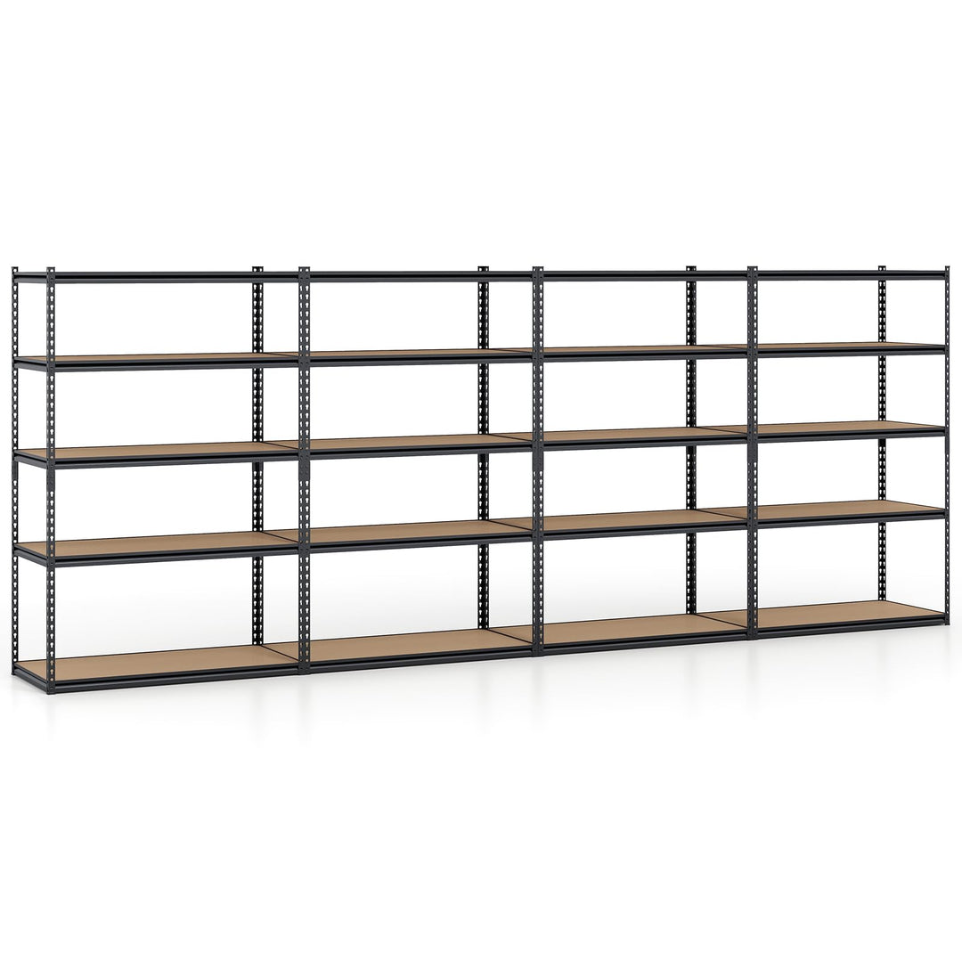 Giantex 5-Tier Metal Storage Shelves Heavy Duty Garage Shelving Units(1/2/3/4,48" W x 24" D x 72" H)