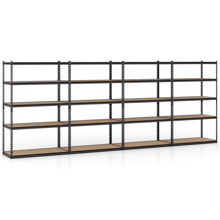 Giantex 5-Tier Metal Storage Shelves Heavy Duty Garage Shelving Units(1/2/3/4,48" W x 24" D x 72" H)
