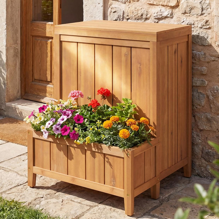 Giantex Outdoor Planter with Storage Box