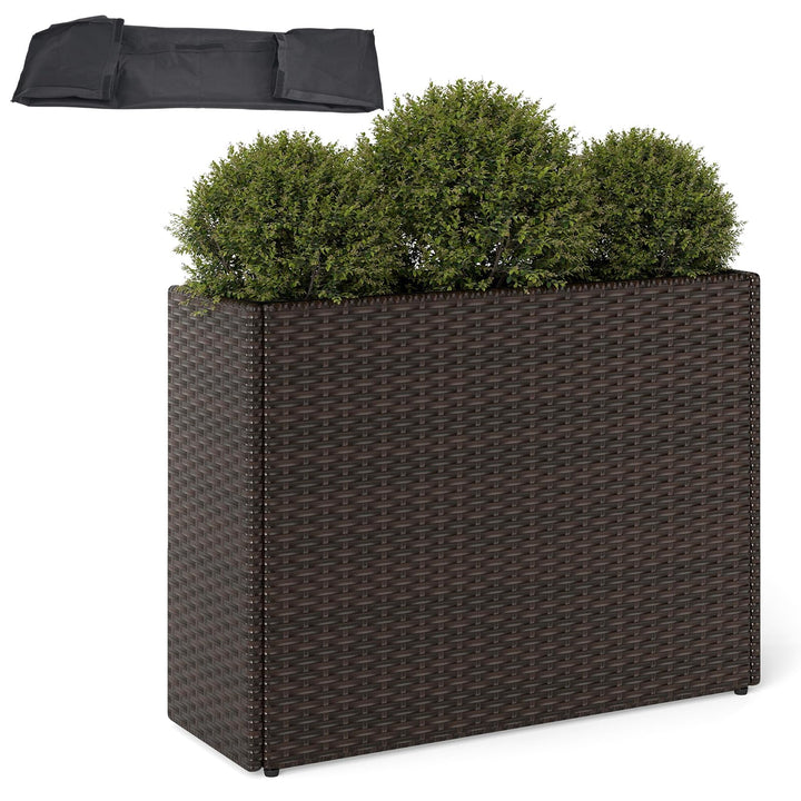 Giantex 32”x11”x24" Wicker Raised Garden Bed