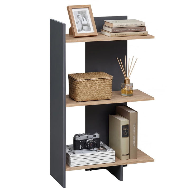 Giantex 3-Tier Wooden Free Standing Open Storage Bookshelf with Anti-Tipping Kit