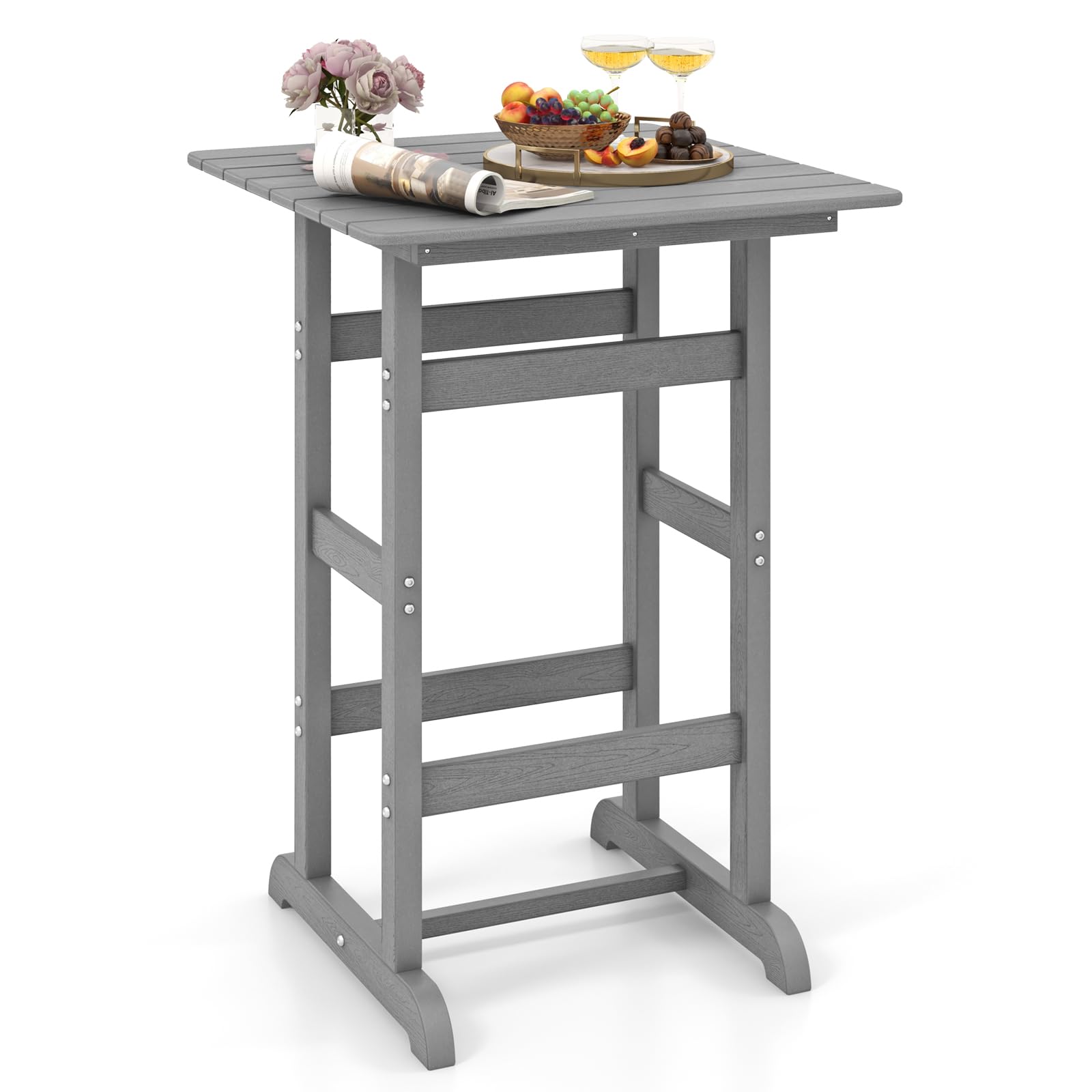 Giantex  42" Height HDPE Square Pub Table