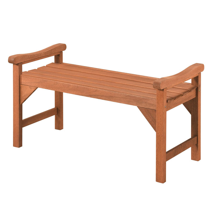 GIANTEX 40" Wooden Backless Garden Bench with Support Handles (1/2)