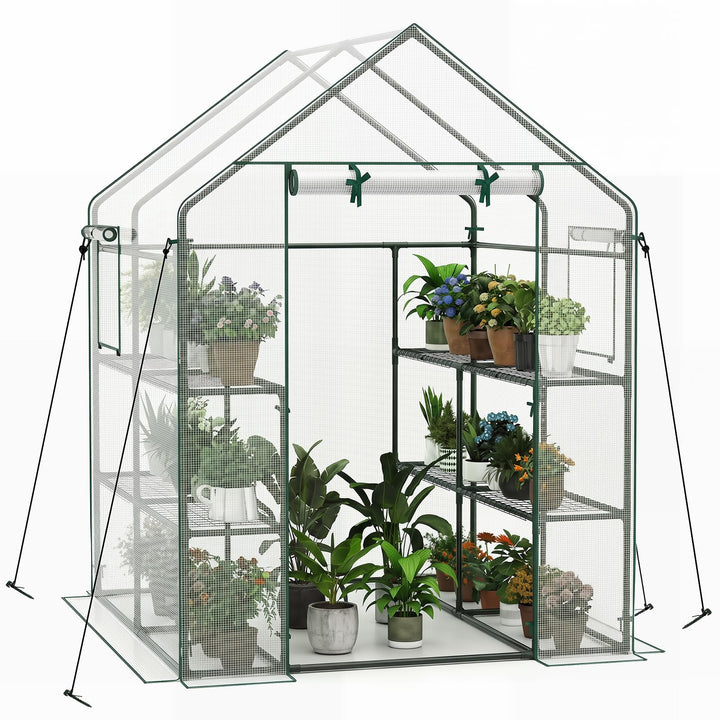 Giantex 57”L x 57”W x 77”H Walk-in Greenhouse for Outdoors