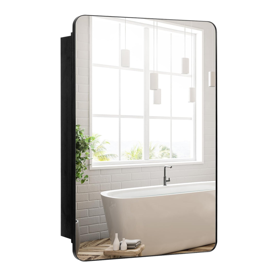 Giantex Medicine Cabinet Mirror, 20x30” Bathroom Cabinet with Beveled Mirror