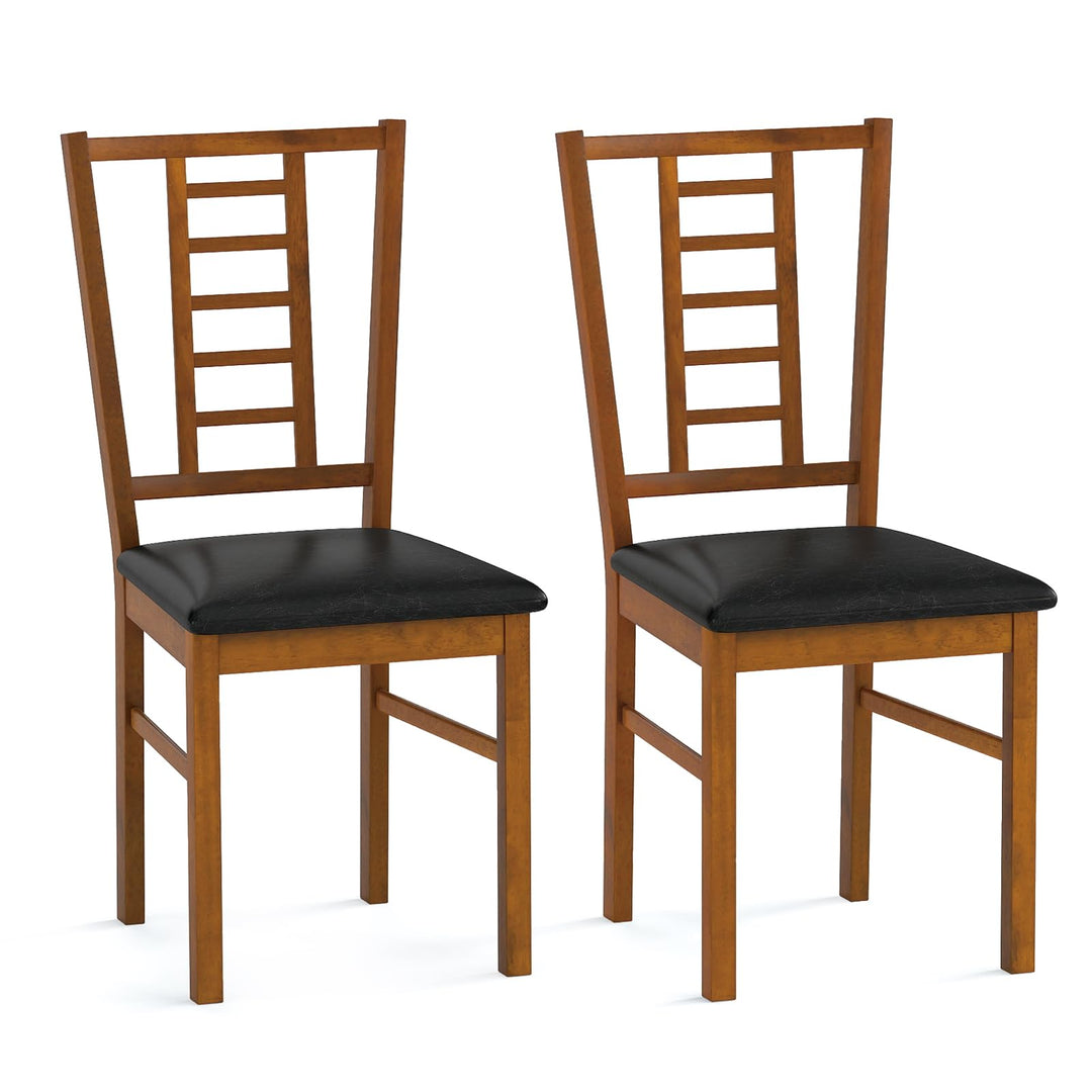 Giantex Wooden Dining Chairs Set of 2/4 Armless Kitchen Chairs