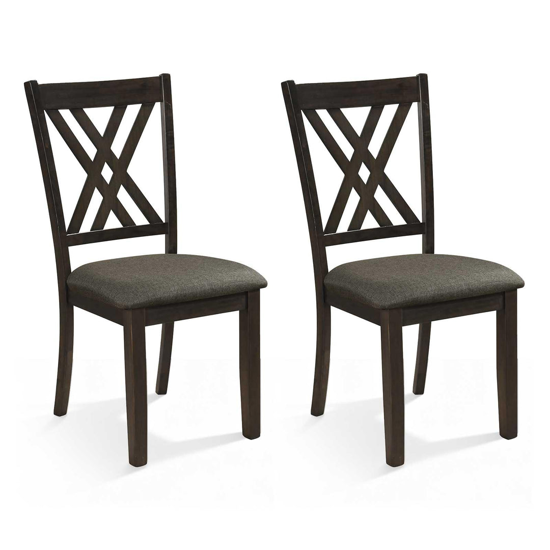 Giantex Linen Fabric Upholstered Wooden Dining Chair Set of 2/4 with Rubber Wood Frame for Dining Room