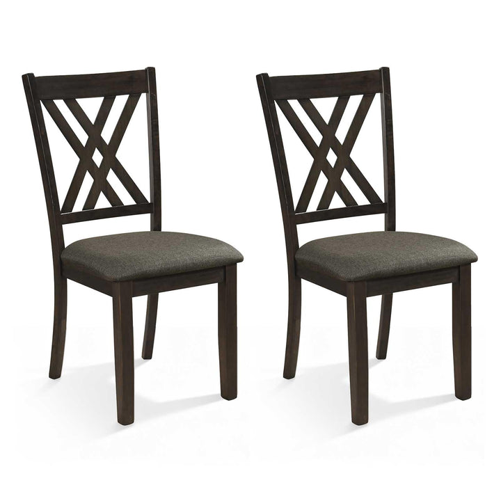 Giantex Linen Fabric Upholstered Wooden Dining Chair Set of 2/4 with Rubber Wood Frame for Dining Room