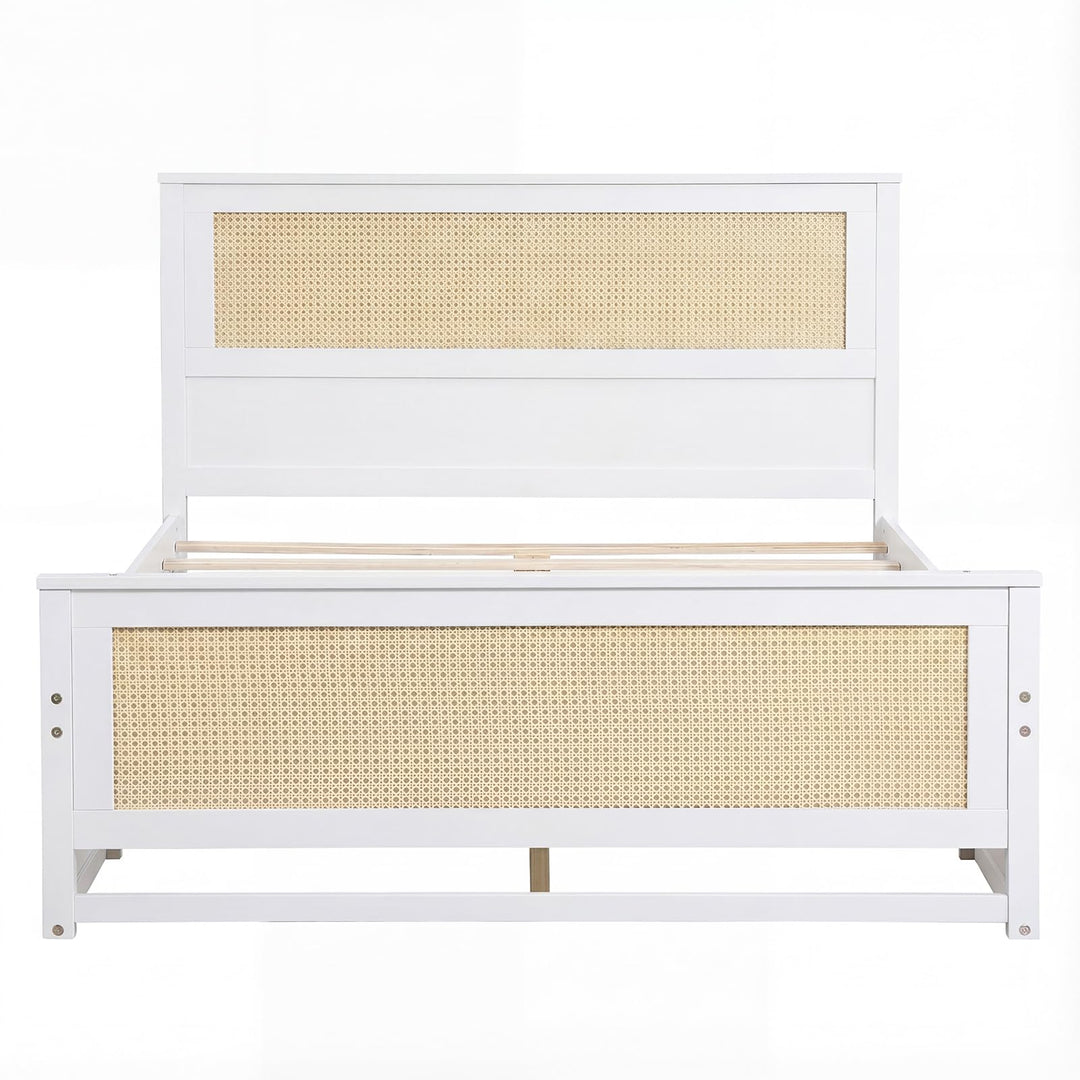 Giantex  Full/Twin Size Rattan Bed Frame with 2 Storage Drawers