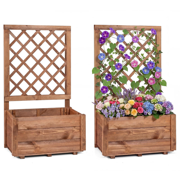 Giantex Raised Garden Bed with Trellis (1/2)
