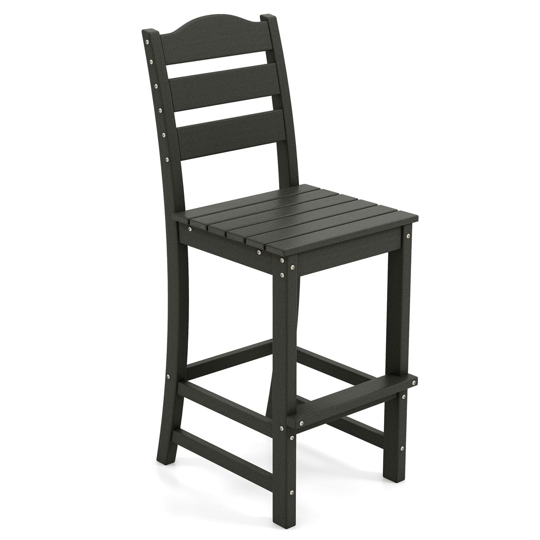 Giantex Patio Tall Bar Chair with Backrest and Footrest