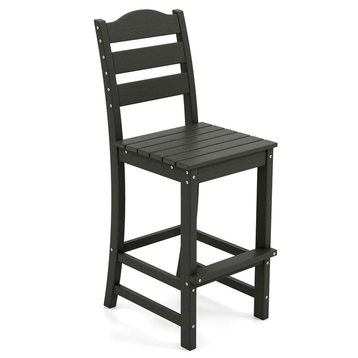 Giantex Patio Tall Bar Chair with Backrest and Footrest