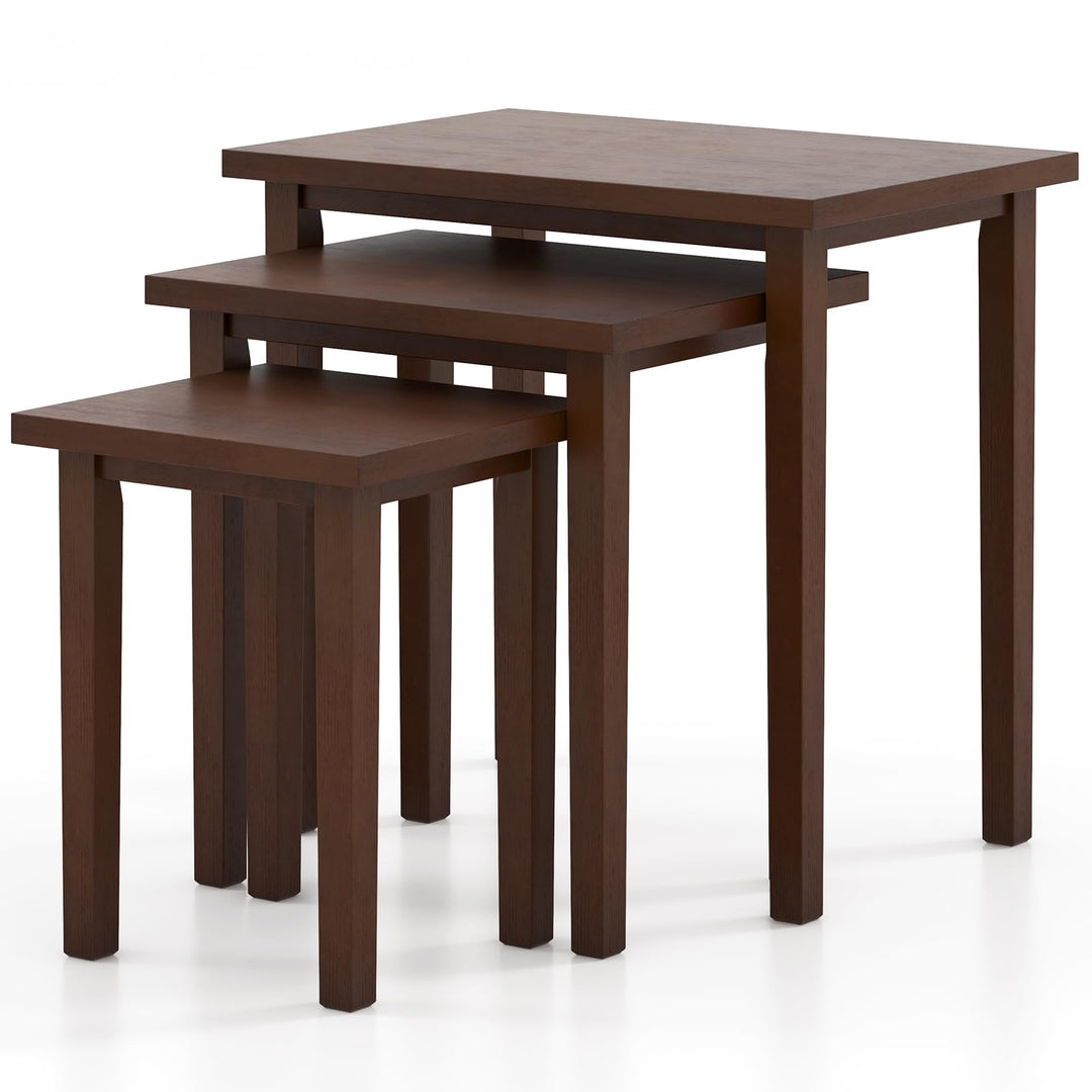 Giantex Nesting Tables Set of 3, Farmhouse Stacking Side Tables with Rubber Legs