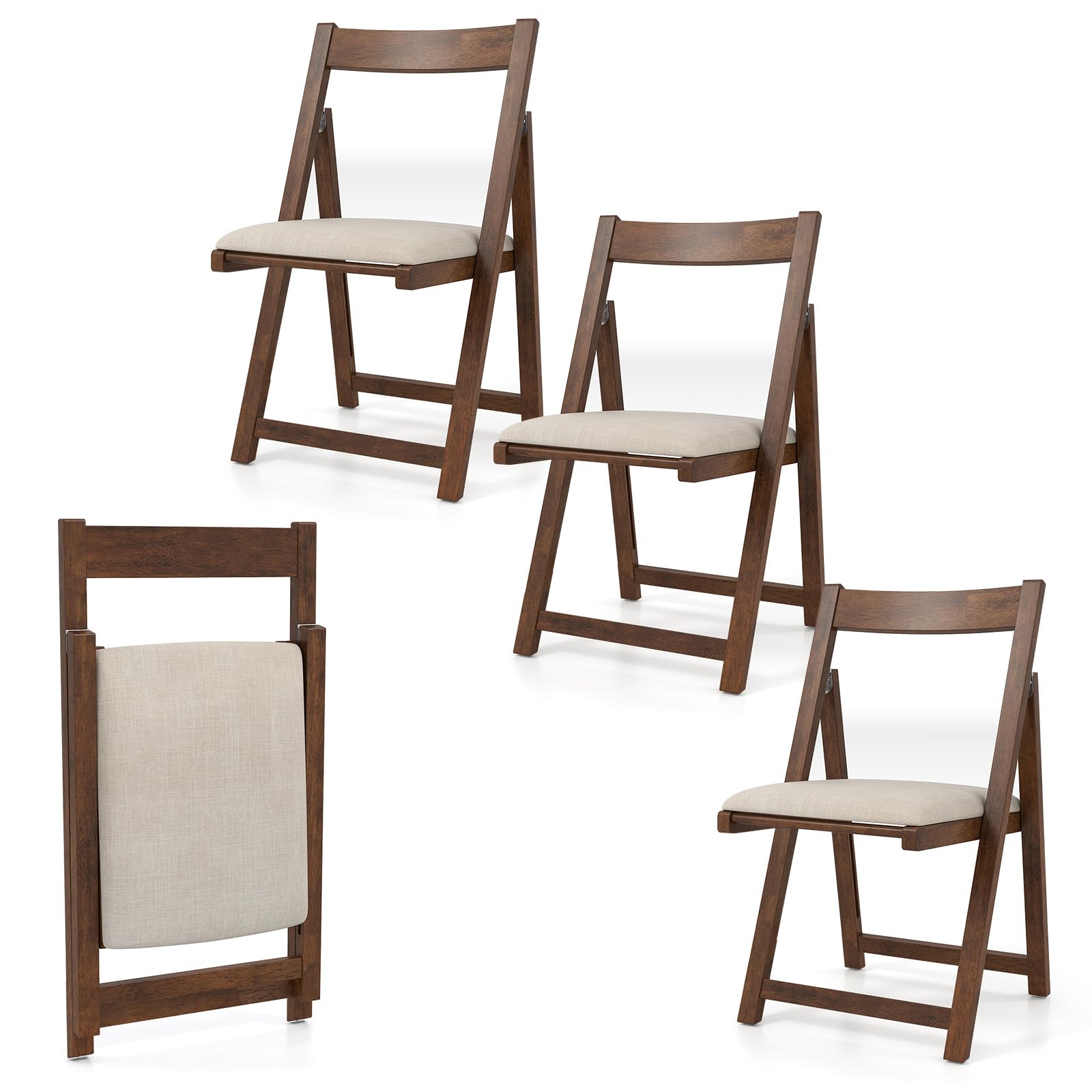 Giantex Folding Dining Chairs Set of 4