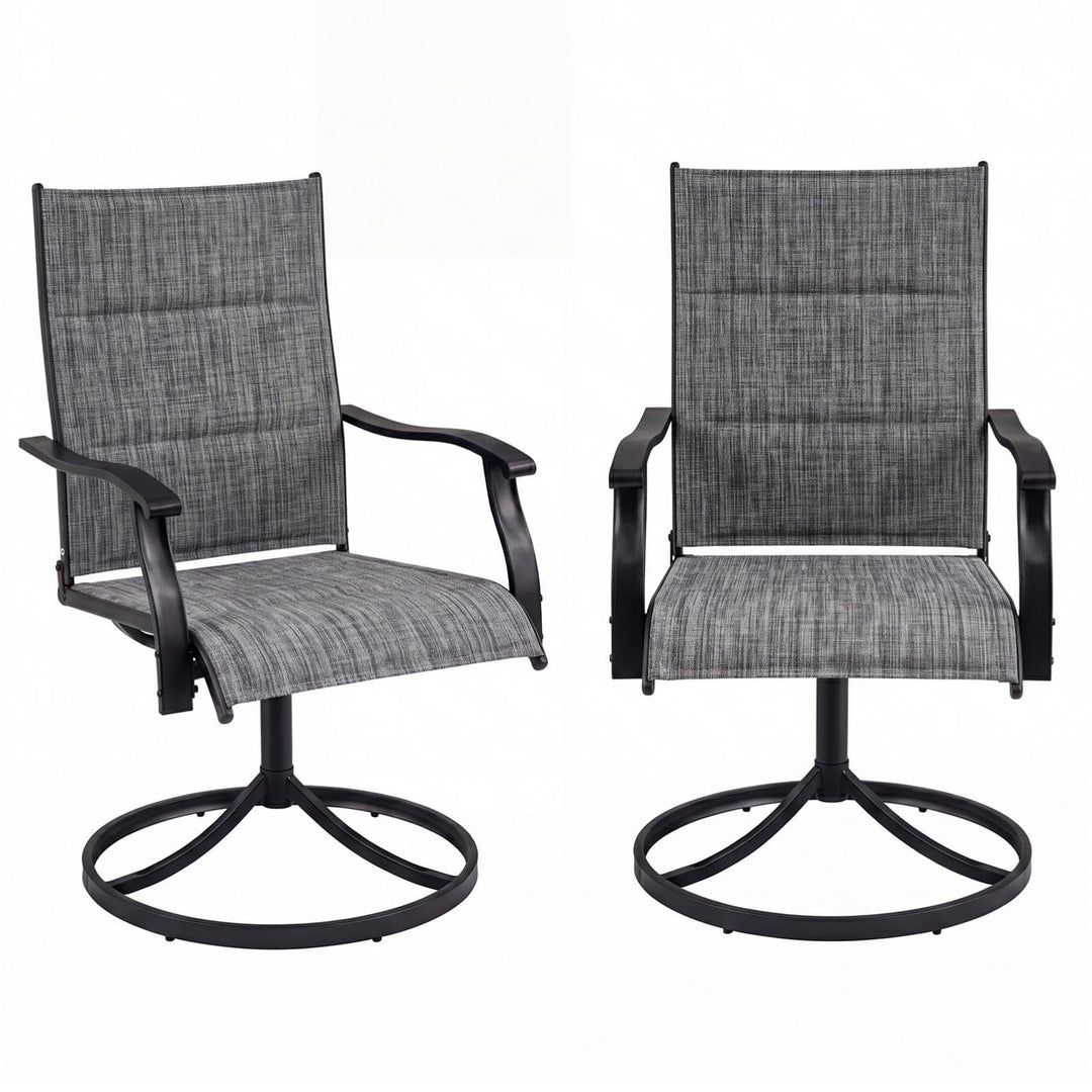 Giantex Outdoor Dining Chairs w/Padded Seat &amp; High Back