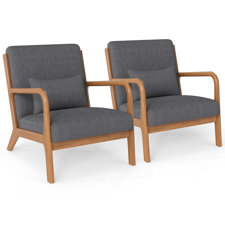 Giantex Modern Accent Chair Corduroy Upholstered Lounge Chair