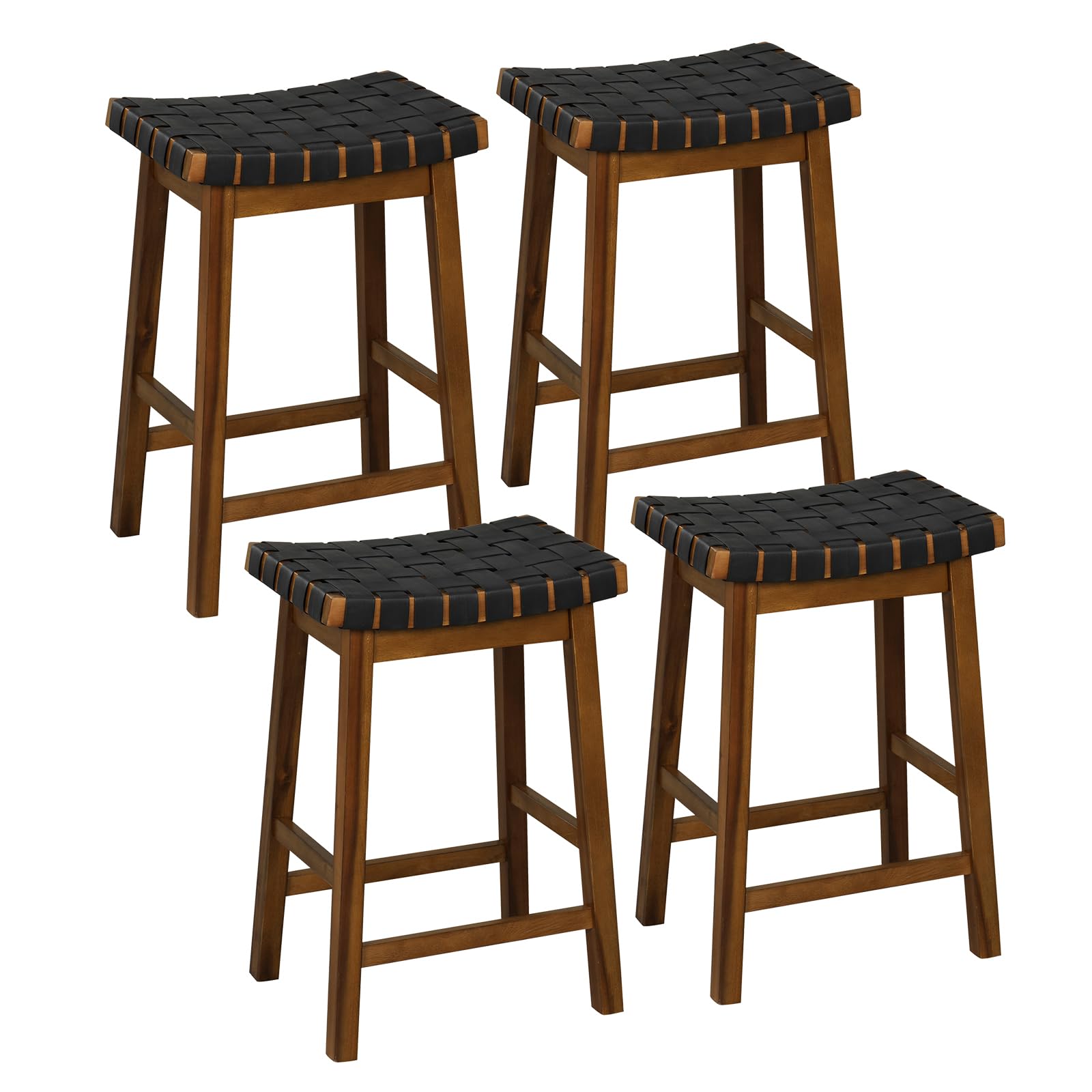 Giantex Woven Saddle Stools Set of 2