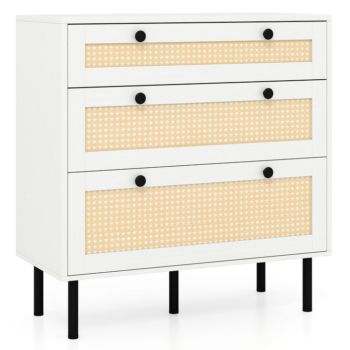 Giantex 3 Drawer Dresser for Bedroom - Closet Chest Organizer with Anti-toppling Device