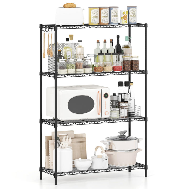 Giantex 4-Tier/5-Tier Metal Storage Shelving Unit with V-Shaped Wire Rack